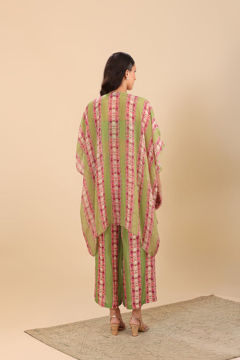 Naqsh Embellished Palazzo Set With Cape